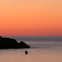 tramonto in spiaggia a cattolica